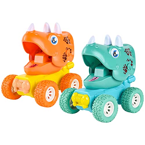 Tire Atrás Dinosaurio Coche Vehículos Animales Dinosaurios Favoritos Favoritos Fords Infantil Pull Back Monster Trucks Juguetes De Automóvil Para Niños Pequeños Niños 2pcs