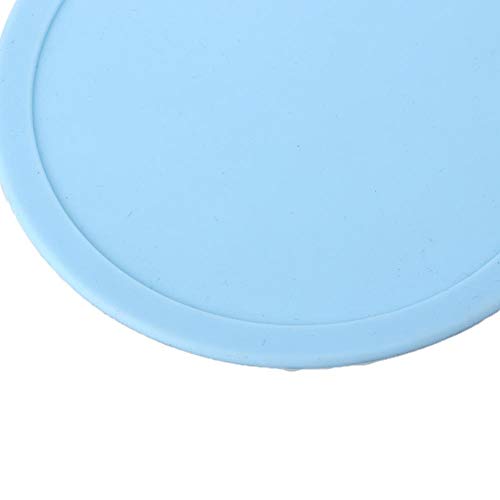 Tnfeeon Mantelito de Silicona para bebé, mantelito Impermeable de Silicona portátil Estera de Mesa Antideslizante con Aislamiento térmico para niños(Forma de Oso Azul Claro)