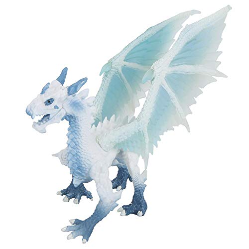 Tnfeeon Niños Niños Dragon Figure Model Tot, Plastic Figure Realistic Dragon Model Collection Juguete Educativo(Dragón de Hielo)