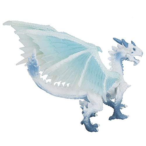 Tnfeeon Niños Niños Dragon Figure Model Tot, Plastic Figure Realistic Dragon Model Collection Juguete Educativo(Dragón de Hielo)