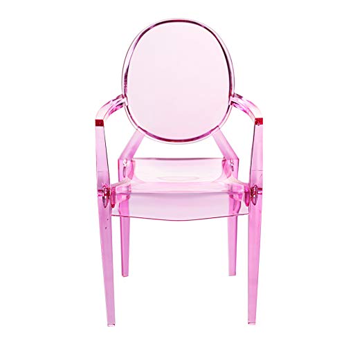 Tnfeeon Sillón de casa de muñecas, 1: 6 Simulación en Miniatura Silla de plástico Modelo de Muebles Muebles de casa de muñecas diminutos Modelo Accesorios de casa de muñecas para niños(Rojo)