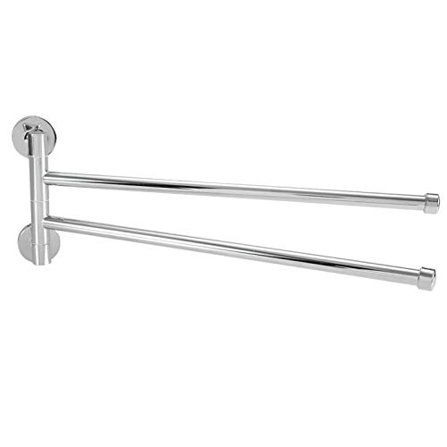 Toallero Riel, Toallero Montado en la Pared Toallero Columpio Giratorio Toallero Colgador Estante para Baño Cocina Hogar(2 Arms)