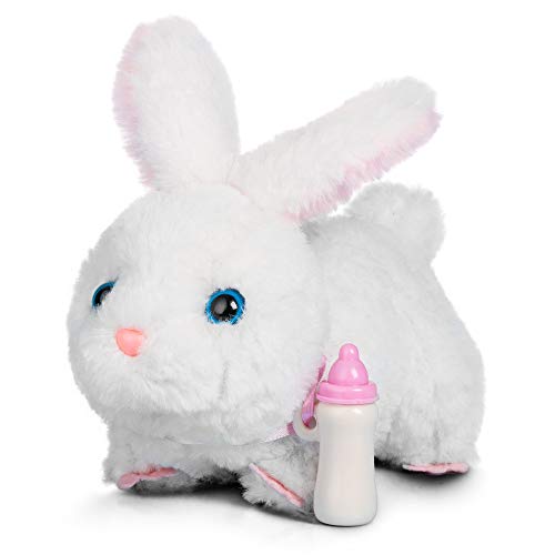 Tobar- New Born Bunny Lapin Peluche Animado, Color Blanco (36411)