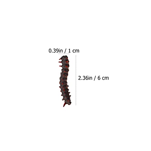 Toddmomy 24 Piezas de Plástico Caterpillar Juguete Falso Gusano Gateando Insectos Simulación Realista Modelo Caterpillar Juguetes Educativos de Aprendizaje Halloween Truco de Broma