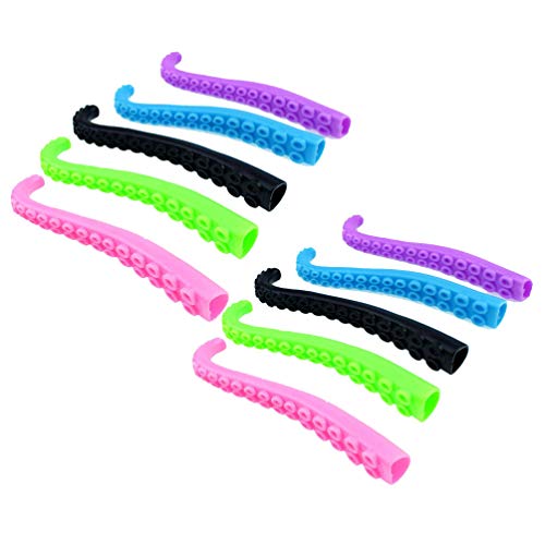 Tomaibaby 10 Piezas de Tentáculos de Pulpo Títeres de Dedo Juguete de Tentáculo Juguetes Sensoriales Recuerdos de Fiesta de Pulpo para Niños Niños (Color Aleatorio)