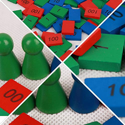 Tomaibaby 112Pcs Número de Madera Azulejos Scrabble Azulejos de Madera Scrabble Número Juego de Mesa Niños Montessori Juguete Educativo