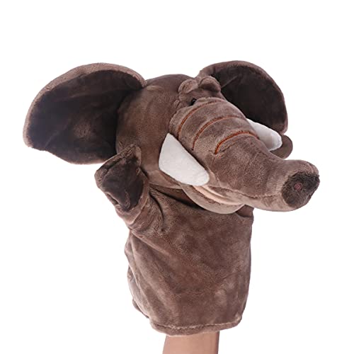 Tomaibaby Adorable Marioneta de Mano de Felpa Elefante Zoológico Amigos Animales Títeres Educativos Muñecas Elefante de Dibujos Animados