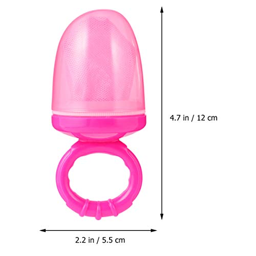 Tomaibaby Nibbler de Alimentos Chupete para Bebés Alimentador de Frutas Y Verduras Bolsa de Malla de Seguridad de Alimentación Durante Más de 6 Meses Uso para Bebés Rosa