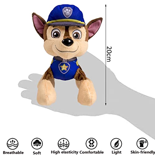 Tomicy Paw Dog Patrol Chase Peluche Patrulla Canina Chase, Cachorro de 20 cm Felpa Figura