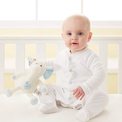 Tommee Tippee Peluche Hipoalergénico para Bébés, Juguete con Tejido Transpirable, 0+, Azul y Blanco, Eddy el Elefante