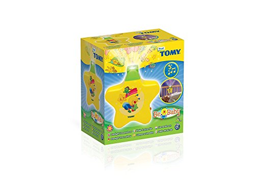 Tomy 40962 Lámpara Estrellita - Lámpara nocturna con proyector para niños, color amarillo