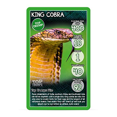 Top Trumps 28134 Snakes-Classics Juego de Cartas de Viaje, Multi