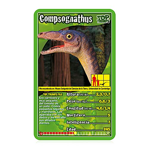 Top Trumps Dinosaurios - Juego de Cartas Educativo | Utiliza Tus conocimientos sobre Dinosaurios para Ganar - Versión en Español