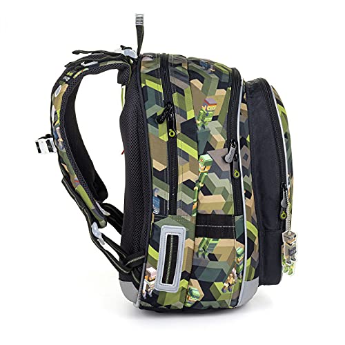 TOPGAL Mochilas Escolares Jóvenes Bolsa Escolar para Jugadores Mochila Chicos Motivo Gamer- Jugador Mochilas Colegio Muy Chula Y Práctica Se Adapta Tableta A4