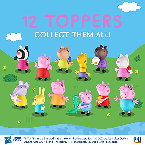 Toppers para lapices de Peppa Pig |5 Juguetes en 1 Pack | Colecciona los 12 Personajes de Peppa Pig |Juguetes para Niños y Artículos de Fiesta de Peppa Pig | Juego de Juguetes de Peppa Pig |por P.M.I.