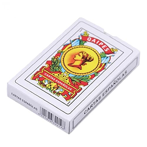 TOSSPER 50 Tarjetas Deck Spanish Family Party Board Game Magic Card Regalo Board Game Poker Tarjetas Póquer