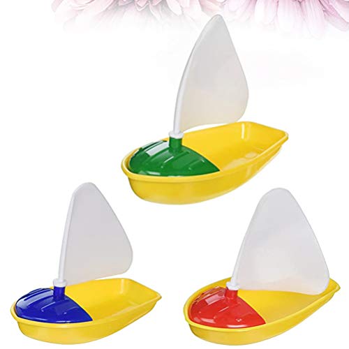 TOYANDONA 1 Juego de 3 Piezas de Juguete de Piscina de Baño de Barco de Vela Juego de Juguetes de Baño para Bebés Pequeños Regalo de Cumpleaños para Niños Juguete de Playa de