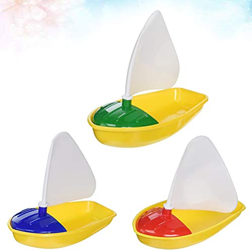 TOYANDONA 1 Juego de 3 Piezas de Juguete de Piscina de Baño de Barco de Vela Juego de Juguetes de Baño para Bebés Pequeños Regalo de Cumpleaños para Niños Juguete de Playa de