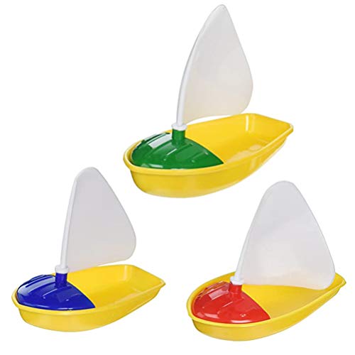 TOYANDONA 1 Juego de 3 Piezas de Juguete de Piscina de Baño de Barco de Vela Juego de Juguetes de Baño para Bebés Pequeños Regalo de Cumpleaños para Niños Juguete de Playa de