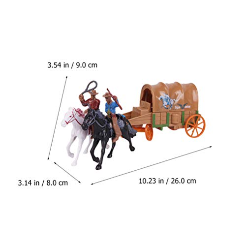 TOYANDONA 1 Juego de Vaquero Occidental Modelo de Carro de Arena Juguetes de Mesa de Vaquero Juguete de Juguete de Simulación Adorno de Carro