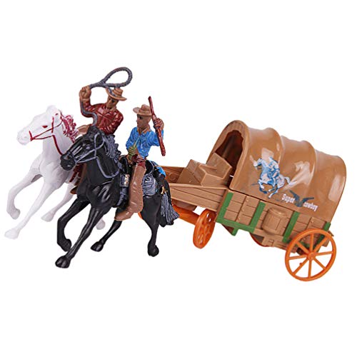 TOYANDONA 1 Juego de Vaquero Occidental Modelo de Carro de Arena Juguetes de Mesa de Vaquero Juguete de Juguete de Simulación Adorno de Carro