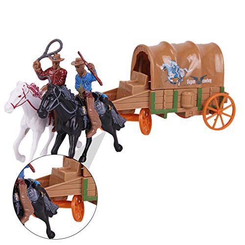 TOYANDONA 1 Juego de Vaquero Occidental Modelo de Carro de Arena Juguetes de Mesa de Vaquero Juguete de Juguete de Simulación Adorno de Carro