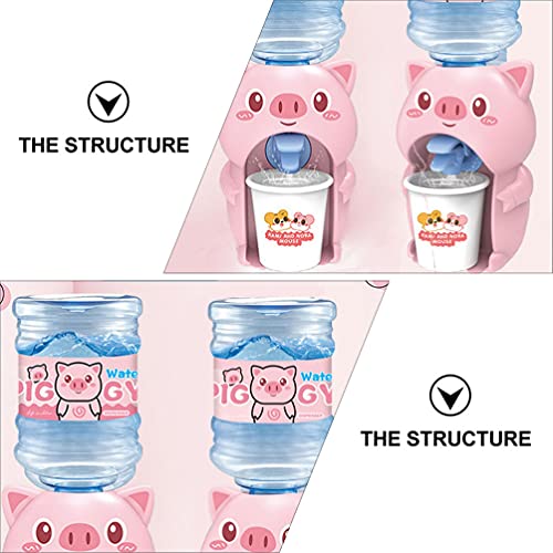 TOYANDONA 2 Piezas de Diseño Encantador de Dibujos Animados Mini Dispensador de Agua Juguetes Fuentes de Agua para Niños Juguetes Educativos de Simulación de Papel Novedad Regalos para