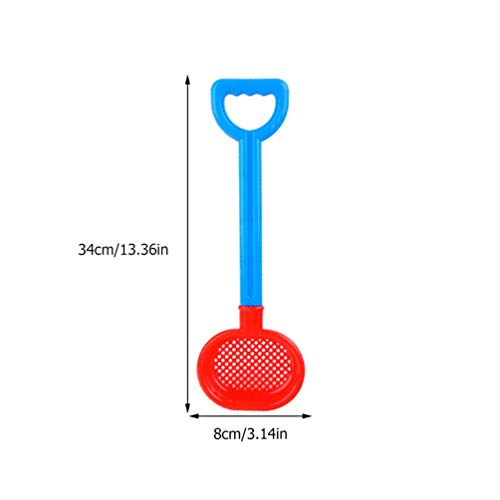 TOYANDONA 8 Piezas de Juguetes de Arena de Playa para Niños, 13 Pulgadas Tamiz de Arena de Plástico Palas de Rastrillo de Juguete para Niños Juego de Arena de Playa ( Color Aleatorio )