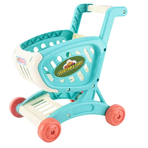 TOYANDONA Mini Carrito de Compras Juguete Carrito de Compras Juguete Miniatire Handcart Trolley Modelo Carro Juguetes de Almacenamiento para Muñecas Mini Casa Mesa