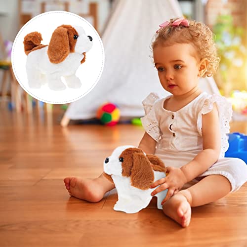 TOYANDONA Perrito Interactivo Puppy Toy Corgi Relleno Perro Perro Paseo Electrónico Caminar Barking Tail Wagging Robotic Present Mascota Juguete para Niños Cumpleaños De Navidad