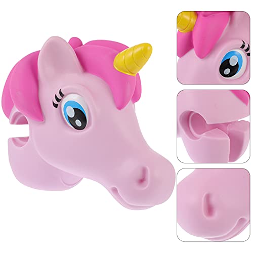 TOYANDONA Unicornio Scooter Accesorios PVC Unicornio Cabeza de Caballo Juguete de Juguete Micro Mini T- Bar Kick Scooter Bicicleta Decoración para Niños Pequeños Niñas Rosa