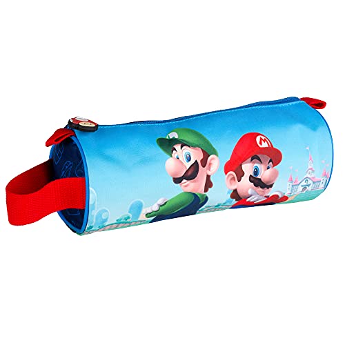 Toybags Portatodo Redondo Super Mario y Luichi 22 X 8 X 8 CM, Multicolor, Grande (T106-830)