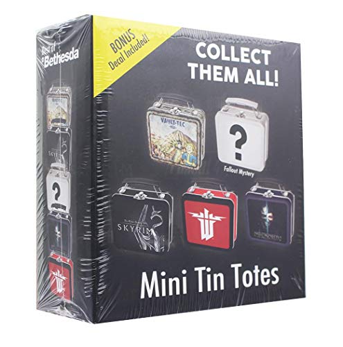 toynk Bethesda Games Mystery Tin Mini Tote Lunchbox-Style Container |One Random Tote