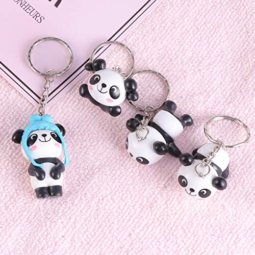 Toyvian 8 llaveros con diseño de oso panda con dibujos animados para colgar en el bolso, bolso, el bolso o las llaves del coche