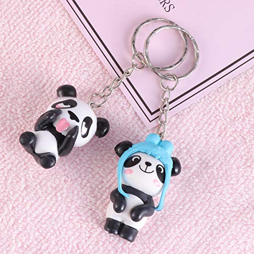 Toyvian 8 llaveros con diseño de oso panda con dibujos animados para colgar en el bolso, bolso, el bolso o las llaves del coche