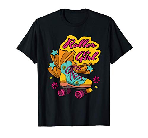 Traje de Roller Girl Disfraz Mujeres Niñas Vintage Roller Camiseta