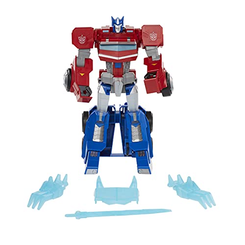 Transformers Toys Bumblebee Cyberverse Adventures Dinobots Unite Roll N' Change Optimus Prime Figura de acción, 6 en adelante, 25 cm (Hasbro F27315X1)