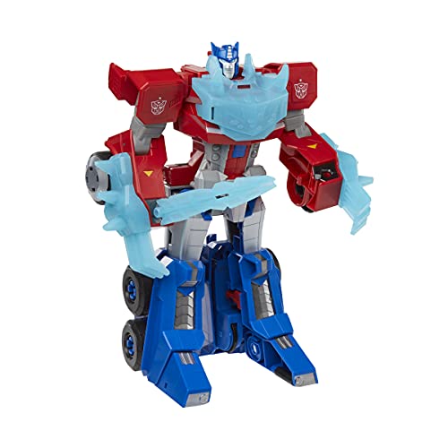 Transformers Toys Bumblebee Cyberverse Adventures Dinobots Unite Roll N' Change Optimus Prime Figura de acción, 6 en adelante, 25 cm (Hasbro F27315X1)