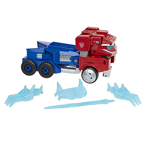 Transformers Toys Bumblebee Cyberverse Adventures Dinobots Unite Roll N' Change Optimus Prime Figura de acción, 6 en adelante, 25 cm (Hasbro F27315X1)