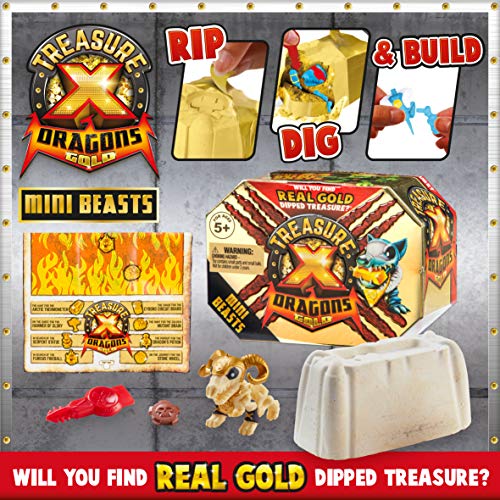 TREASURE X- Dragons Gold Mini Bestia Pack Estilos variados, Multicolor (Moose LTD 41512) , color/modelo surtido