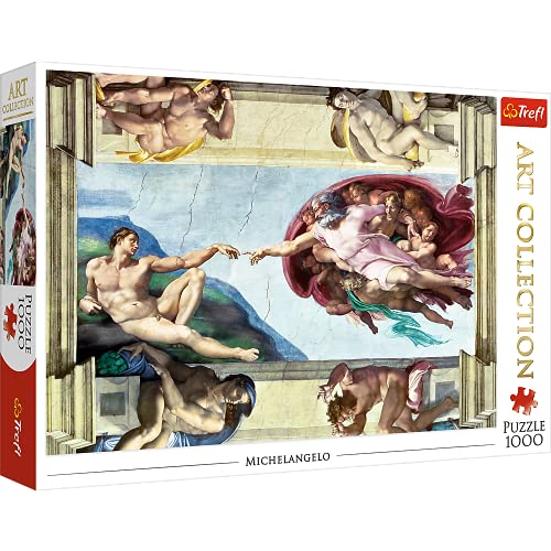 Trefl- Die Erschaffung Adams, Michelangelo 1000 Teile, Premium Quality, für Erwachsene und Kinder AB 12 Jahren Puzzle, Multicolor (10590)