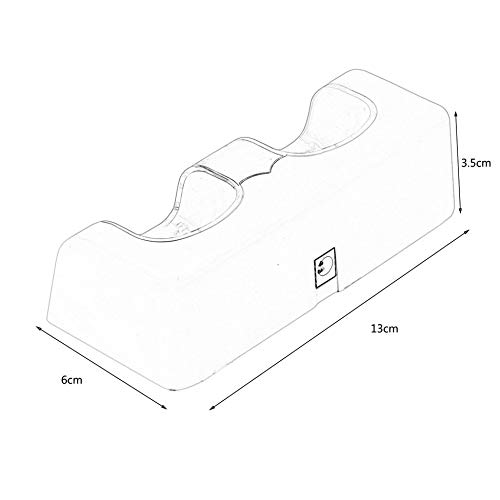 Triamisu Paquete de batería Recargable de Alta Capacidad de 2 PCS 2800mAh con estación de Soporte de Base de Doble Cargador para Control Remoto Wii-Blanco