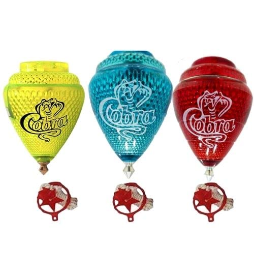 TROMPO Cobra Punta de Acero Modelo para niños y Grandes, Juguete Peonza Divertida a Todo Color, 1 Unidad ( Colores AL Asar EN TU Pedido) Perfecto Regalo DE CUMPLEAÑOS para LOS NIÑOS.