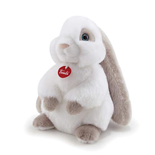 Trudi- Peluche conejo, Color blanco/gris (23705)