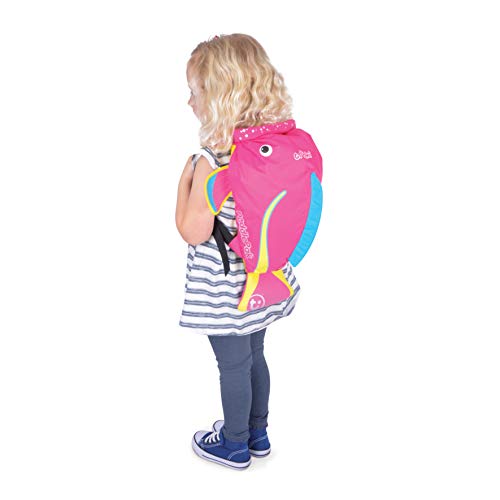 Trunki PaddlePak - Mochila infantil impermeable para piscina y gimnasio, Coral, 37 x 29 x 17 cm