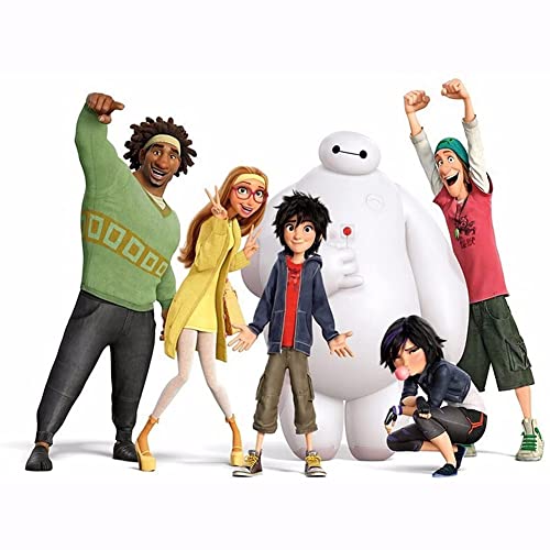 TTHH Big Hero 6 Baymax 15"Peluche Grande de Peluche Blanco, cumpleaños, Navidad, Regalo del día de los niños para niños B