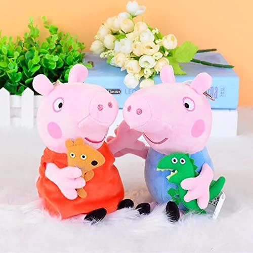 TTHH Peppa Pig Plush, Pig Peppa George Peppa Daddy Mommy Peppa Colección De Juguetes De Peluche, Lindo Paquete Familiar, Juguetes De Peluche, Regalos para Niños Mom