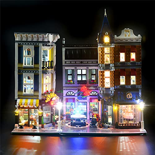 TWapRE Kit De Luces LED para Lego 10255, Juego De Luces DIY Compatible con El Modelo De Bloques De Construcción Street View Fair Plaza (No Incluye El Modelo Lego)