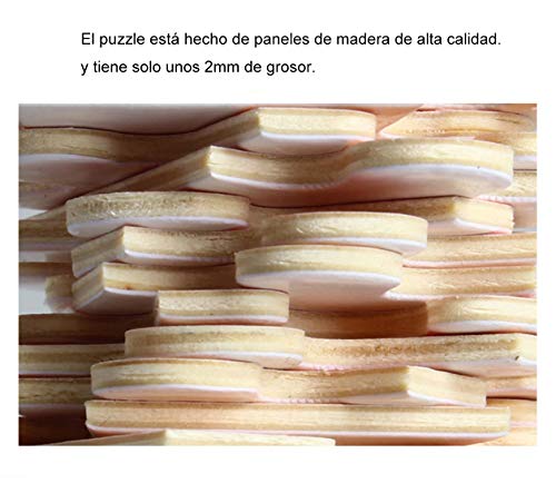 TWYYDP Classic Adult Puzzle 1500 Piezas Hermoso Auto Deportivo Rojo Hecho De Tablero De Madera No Se Deformará