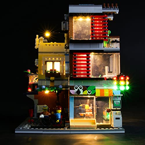 TZH Kit De Iluminación LED para Lego 31097, Tiendas De Mascotas Y Cafeterías, Fuente De Alimentación USB, Bloques De Construcción Juego De Iluminación Compatible con Lego, Modelo No Incluido